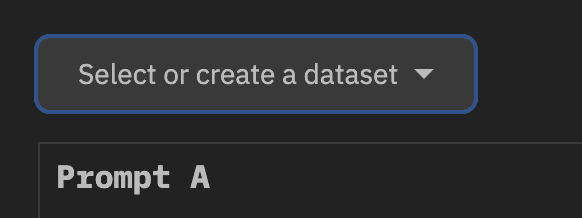 Dataset dropdown